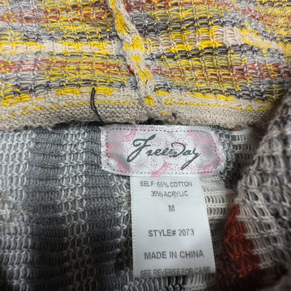 Anthropologie FREEWAY Open Front Waterfall Drape Cardigan Boho Fall Color way si - Picture 4 of 6